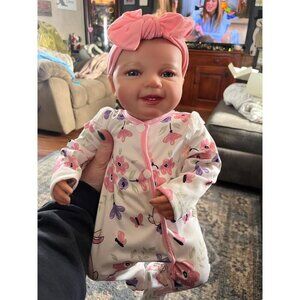 🆕20inch Soft Cloth Body Newborn Baby Dolls Poseable Limbs Sweet Smile Leen Girl